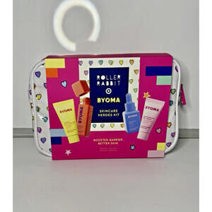 Roller Rabbit x Target BYOMA Skincare Set 5pc Disco Hearts Toiletry Case Rare